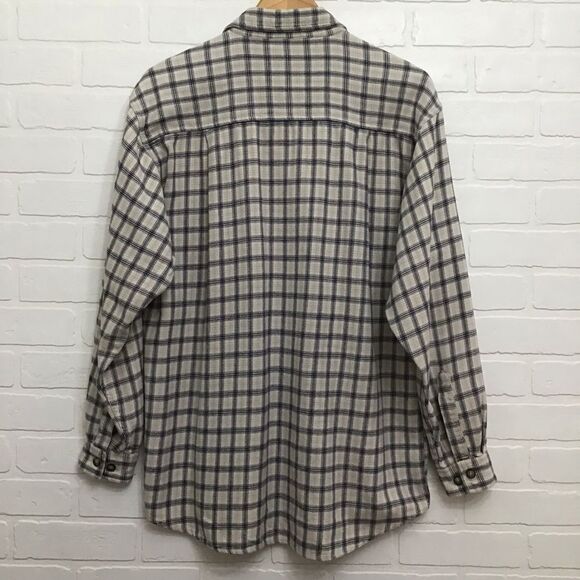 SARGENT Pepper southwestern western mens flannel plaid 100% cotton button down - Picture 5 of 14